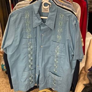 Havana embroidered Shirt Guayabera by Habano XL